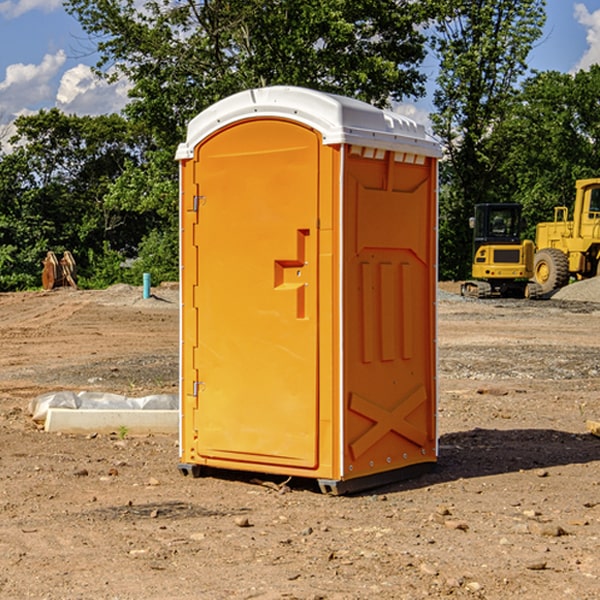 how often are the portable restrooms cleaned and serviced during a rental period in River Falls